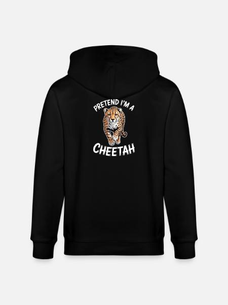Cheetah Sayings Cheetah Funny Cheetah Gift - Stanley/Stella CULTIVATOR  Unisex Organic Hooded Jacket - black