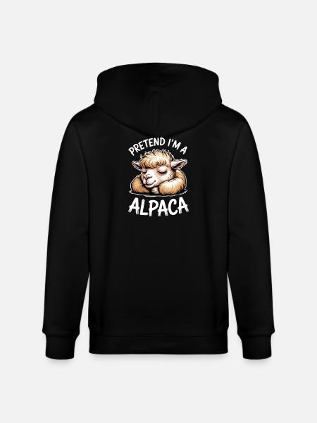 Alpaca Sayings Alpaca Funny Alpaca Gift - Stanley/Stella CULTIVATOR  Unisex Organic Hooded Jacket - black
