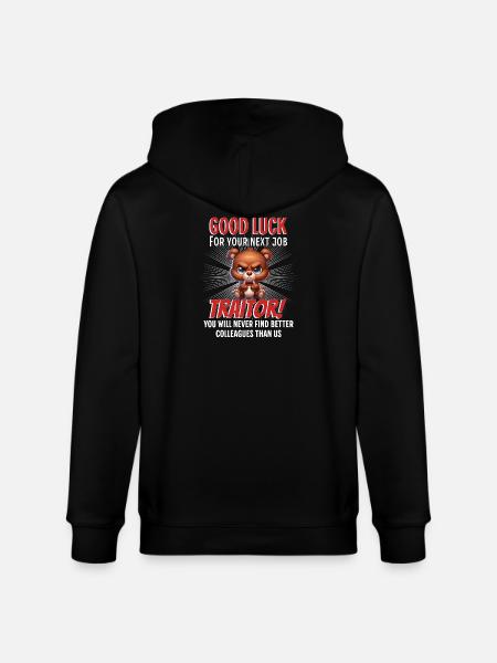 Drôle d’adieu collègue - Veste à capuche bio CULTIVATOR Stanley/Stella Unisexe - noir