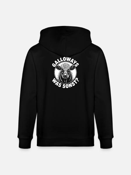 Galloway beef - Stanley/Stella CULTIVATOR  Unisex Organic Hooded Jacket - black