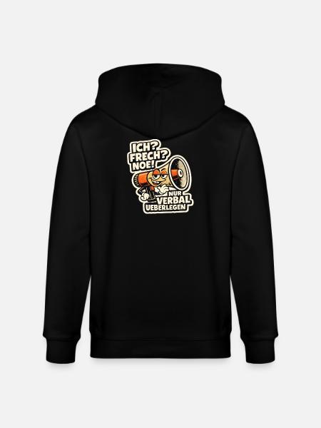 Verbal Überlegen Megaphone Cartoon - Stanley/Stella Unisex Bio-Kapuzenjacke CULTIVATOR - Schwarz