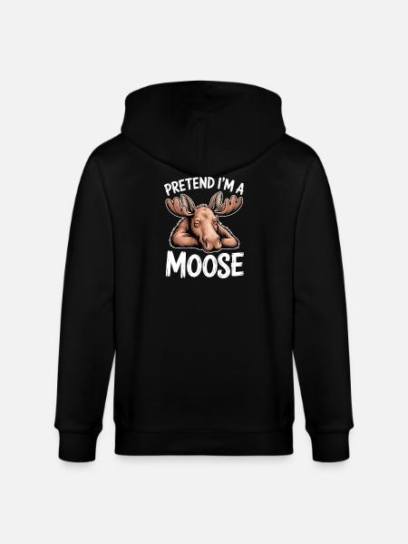 Moose Sayings Moose Funny Moose Gift - Stanley/Stella CULTIVATOR  Unisex Organic Hooded Jacket - black