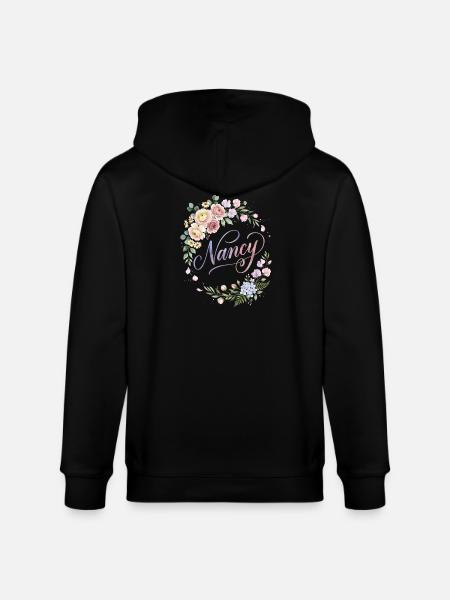 Nom de couronne de fleurs Nancy - Veste à capuche bio CULTIVATOR Stanley/Stella Unisexe - noir