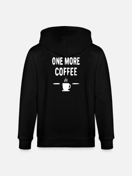 Even more coffee illustration - Stanley/Stella CULTIVATOR Unisex Organic Hooded Jacket - black
