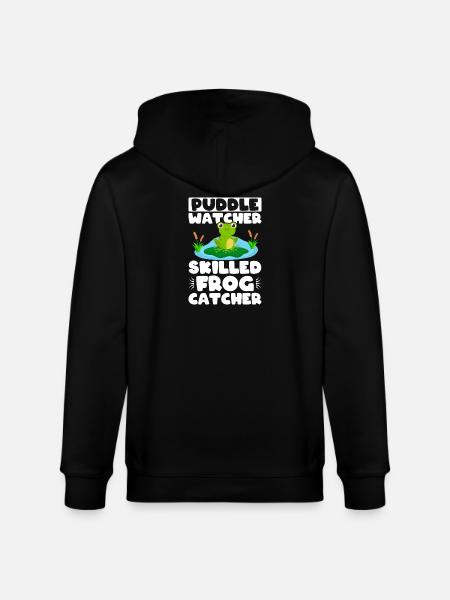 Frog Catcher Puddle Watcher Skilled Frog - Stanley/Stella CULTIVATOR  Unisex Organic Hooded Jacket - black