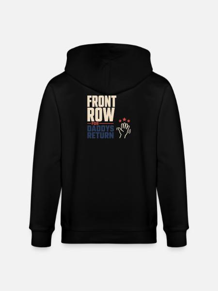 Welcome Home, Dad Military Homecoming - Stanley/Stella CULTIVATOR  Unisex Organic Hooded Jacket - black