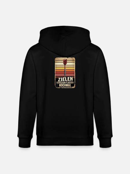Zielen Schießen Fluchen Nochmal - Stanley/Stella Unisex Bio-Kapuzenjacke CULTIVATOR  - Schwarz