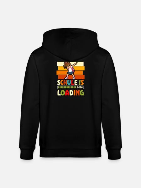 Schulanfang 2026 Einschulung Junge Mädchen Kita - Stanley/Stella Unisex Bio-Kapuzenjacke CULTIVATOR - Schwarz