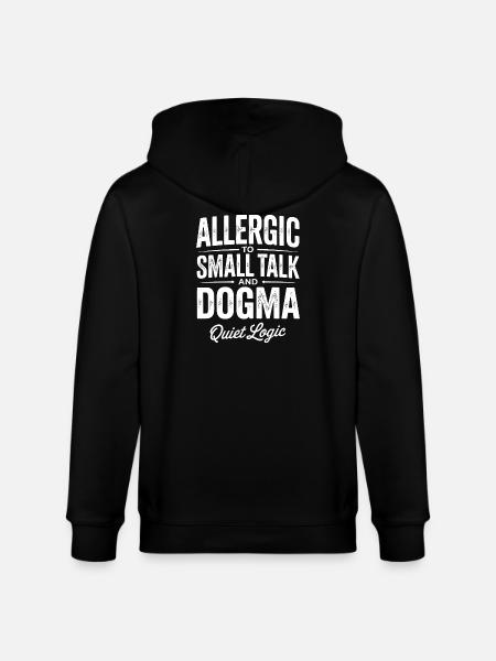 Allergisch gegen Smalltalk und Dogma - Stanley/Stella Unisex Bio-Kapuzenjacke CULTIVATOR  - Schwarz