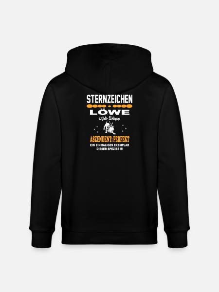 Sternzeichen Löwe: Ascendant Perfekt - Stanley/Stella Unisex Bio-Kapuzenjacke CULTIVATOR - Schwarz
