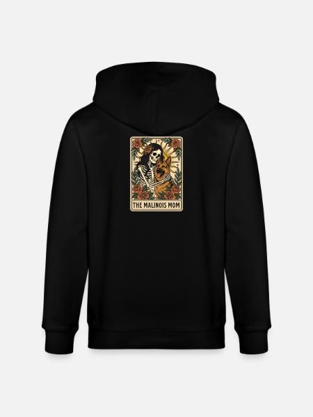 Der Malinois-Mama-Belgischer Schäferhund - Stanley/Stella Unisex Bio-Kapuzenjacke CULTIVATOR - Schwarz