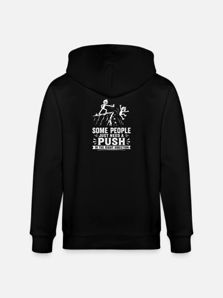 Schubbser in the right direction: sarcasm - Stanley/Stella CULTIVATOR Unisex Organic Hooded Jacket - black