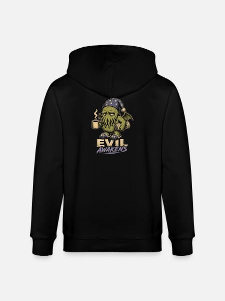 Evil Awakens: Cosmic Coffee - Stanley/Stella CULTIVATOR Unisex Organic Hooded Jacket - black