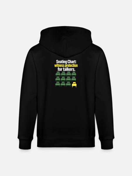 Lustiger Lehrersitzplan Zeugenschutzwitz - Stanley/Stella Unisex Bio-Kapuzenjacke CULTIVATOR  - Schwarz
