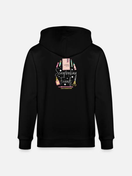 Scrapbooking Girlfriends - Stanley/Stella CULTIVATOR Unisex Organic Hooded Jacket - black