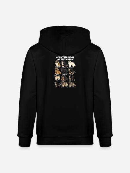 Berghunderassen süße Welpen Hunde - Stanley/Stella Unisex Bio-Kapuzenjacke CULTIVATOR  - Schwarz