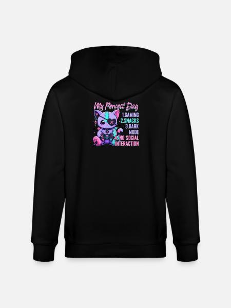 Pastel Goth Soft Goth Gaming Gamer - Stanley/Stella CULTIVATOR  Unisex Organic Hooded Jacket - black