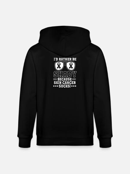 Hautkrebs Melanom - Stanley/Stella Unisex Bio-Kapuzenjacke CULTIVATOR  - Schwarz