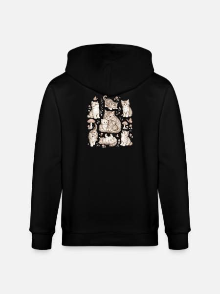 Kitten Nature - Stanley/Stella Unisex Bio-Kapuzenjacke CULTIVATOR - Schwarz
