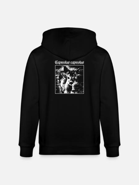 Capreolus capreolus - Stanley/Stella CULTIVATOR Unisex Organic Hooded Jacket - black