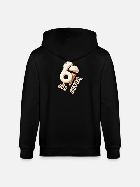 67 Sixth Birthday IceCream Cone - Stanley/Stella CULTIVATOR  Unisex Organic Hooded Jacket - black