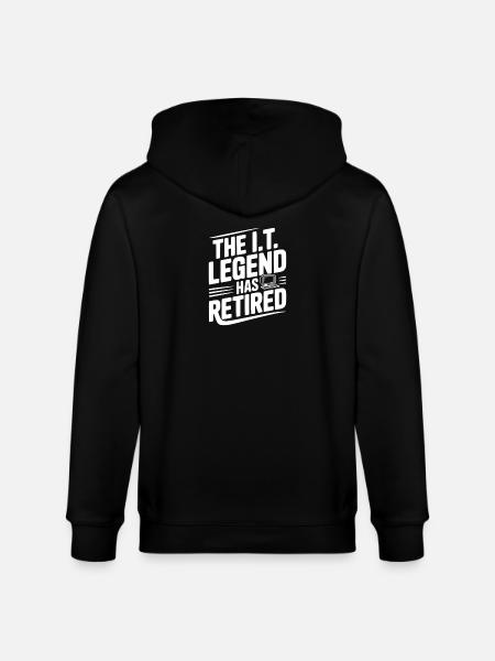 The I.T. Legend Has Retired - Stanley/Stella CULTIVATOR Unisex Organic Hooded Jacket - black