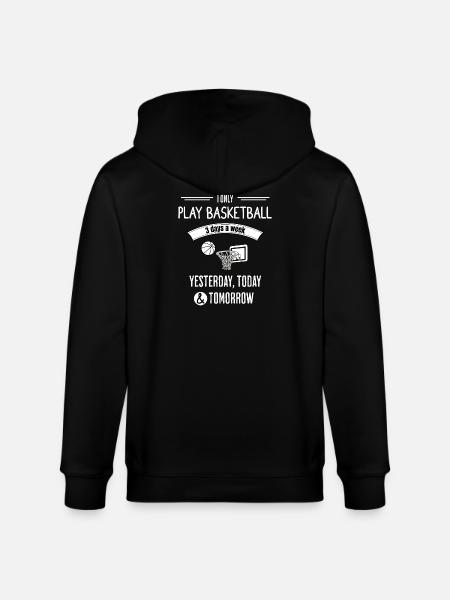Funny Basketball Quote - Stanley/Stella CULTIVATOR Unisex Organic Hooded Jacket - black