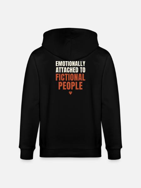 Emotionally Attached Fictional People - Stanley/Stella CULTIVATOR Unisex Organic Hooded Jacket - black
