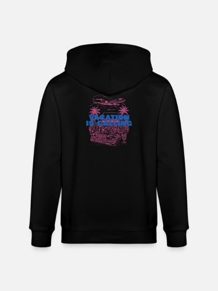 Vacation is calling - Stanley/Stella Unisex Bio-Kapuzenjacke CULTIVATOR  - Schwarz