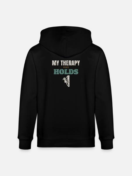 My Therapy Has Holds - Stanley/Stella CULTIVATOR  Unisex Organic Hooded Jacket - black
