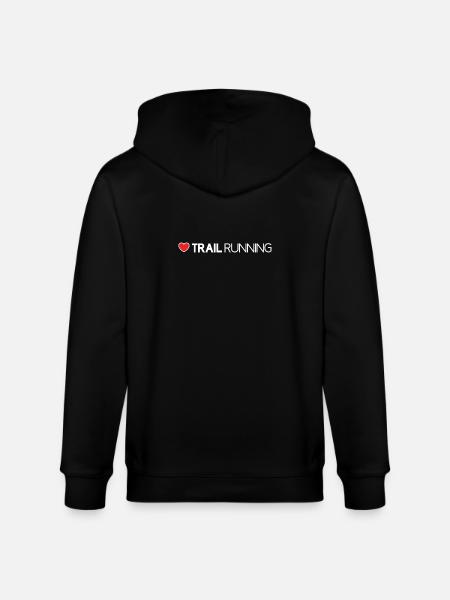 I Love Trail Running - Stanley/Stella CULTIVATOR  Unisex Organic Hooded Jacket - black