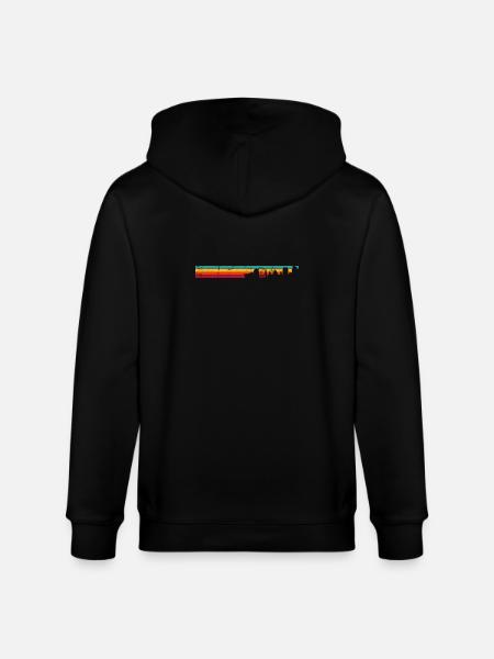 Rainbow Skyline Silhouette - Stanley/Stella CULTIVATOR Unisex Organic Hooded Jacket - black