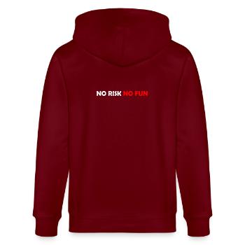 Kein Risiko Kein Spaß - Stanley/Stella Unisex Bio-Kapuzenjacke CULTIVATOR  - Burgunderrot - Hinten - Anna (173cm)