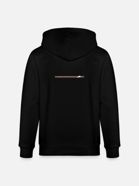 Retro Brontosaurus - Stanley/Stella CULTIVATOR  Unisex Organic Hooded Jacket - black