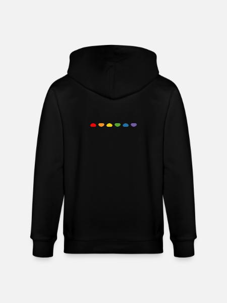 Rainbow Nugget - Stanley/Stella CULTIVATOR Unisex Organic Hooded Jacket - black