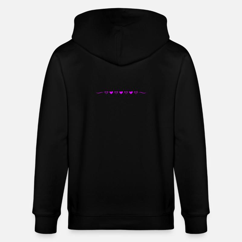Herzen Linie Symbol - Stanley/Stella Unisex Bio-Kapuzenjacke CULTIVATOR  - Schwarz
