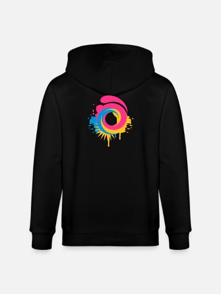 Un graffiti vortex - Veste à capuche bio CULTIVATOR Stanley/Stella Unisexe - noir