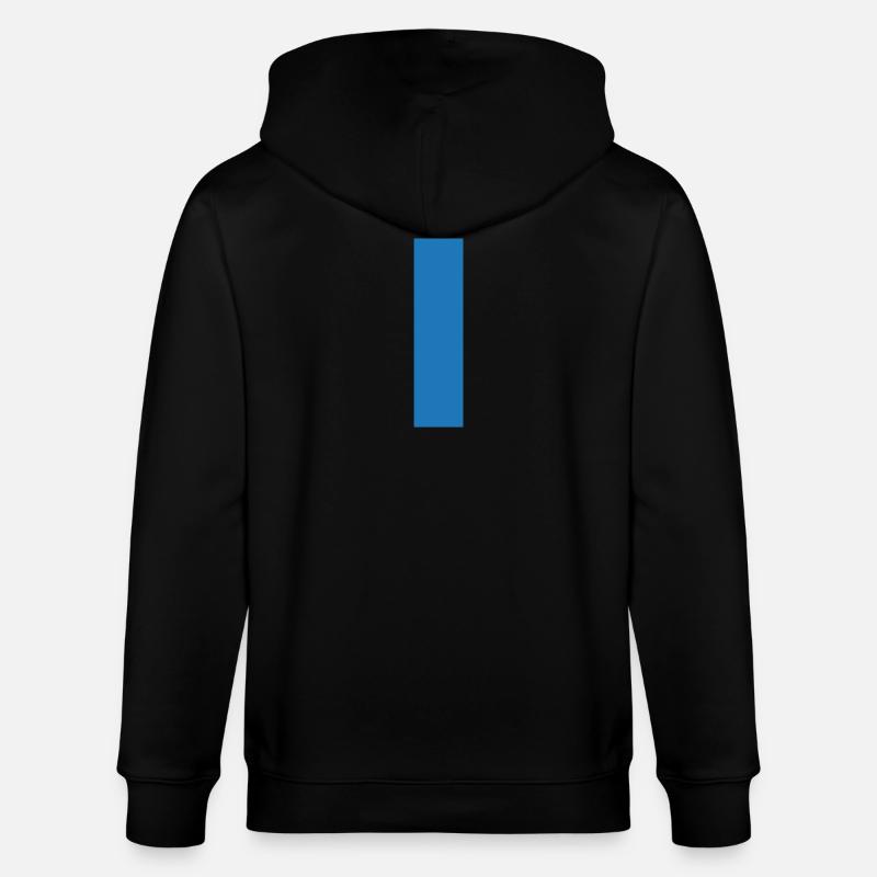 Blauer Strich auf T-Shirt Pullover - Stanley/Stella Unisex Bio-Kapuzenjacke CULTIVATOR  - Schwarz