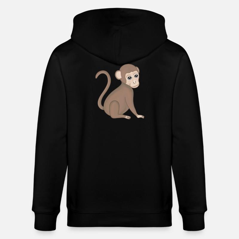 Singe Bébé Singe - Veste à capuche bio CULTIVATOR Stanley/Stella Unisexe - noir