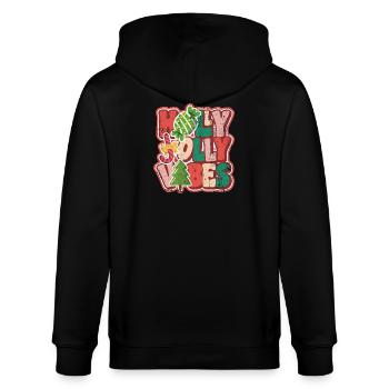 Jolly Holiday Bubbles Christmas - Stanley/Stella CULTIVATOR  Unisex Organic Hooded Jacket - black - Back - Anna (173cm)