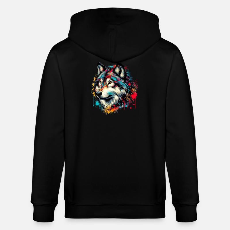 Wolf - Stanley/Stella Unisex Bio-Kapuzenjacke CULTIVATOR - Schwarz