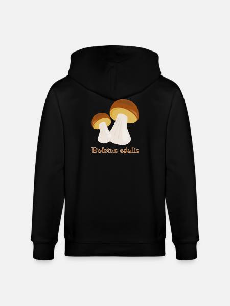 Autumn Mushrooms - Stanley/Stella CULTIVATOR  Unisex Organic Hooded Jacket - black