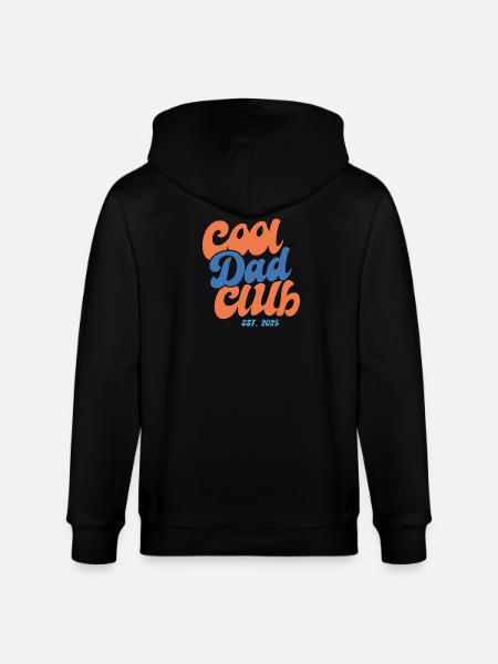 Cool Dad Club 2025 - Gift Idea - Stanley/Stella CULTIVATOR  Unisex Organic Hooded Jacket - black