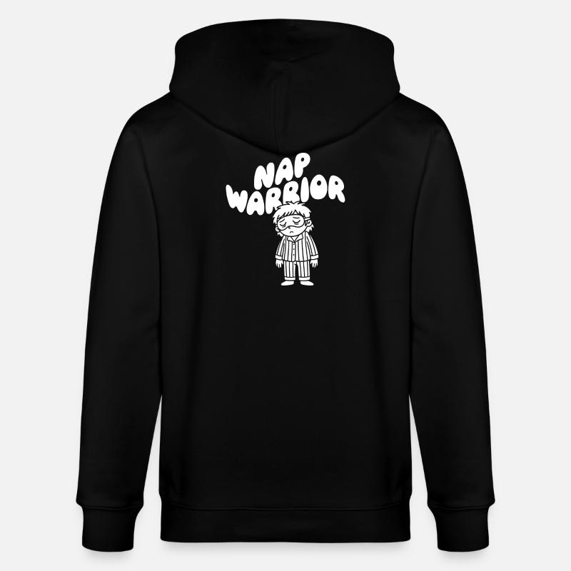 Nap Warrior Schlafheld Illustration - Stanley/Stella Unisex Bio-Kapuzenjacke CULTIVATOR  - Schwarz