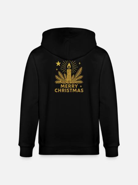 Merry Christmas Weihnachten - Stanley/Stella CULTIVATOR  Unisex Organic Hooded Jacket - black