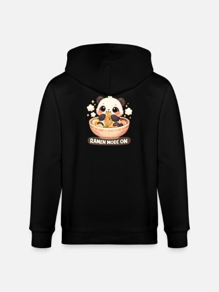 Ramen Panda Mode Activé - Veste à capuche bio CULTIVATOR Stanley/Stella Unisexe - noir