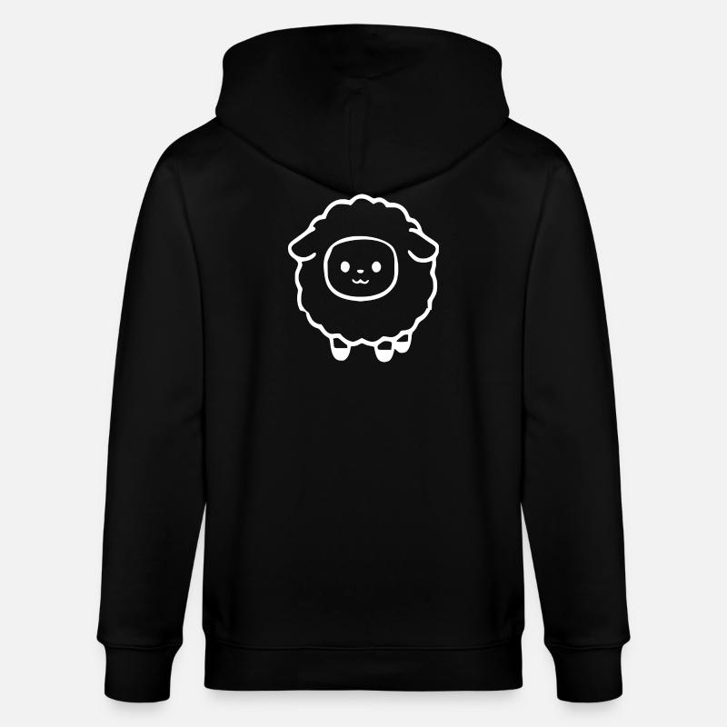 Schaf Schäfchen Lamm - Stanley/Stella Unisex Bio-Kapuzenjacke CULTIVATOR  - Schwarz