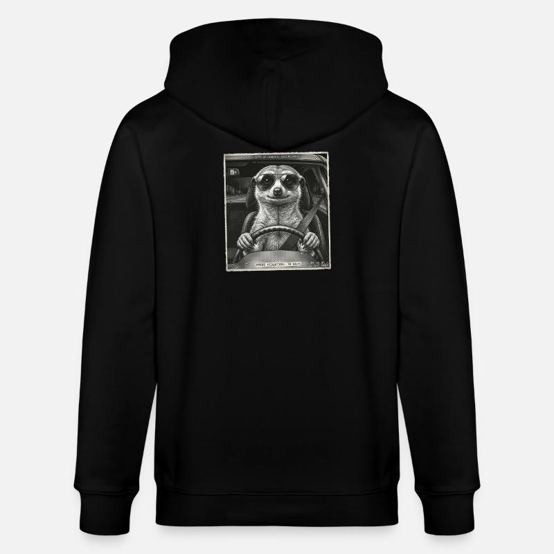 Suricate Clignotant - Veste à capuche bio CULTIVATOR Stanley/Stella Unisexe - noir