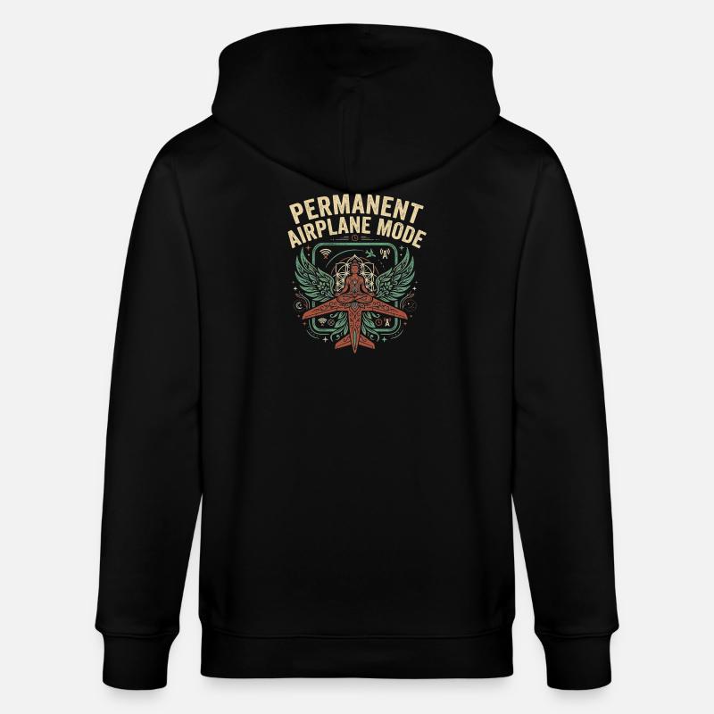 Dauer Flugmodus - Stanley/Stella Unisex Bio-Kapuzenjacke CULTIVATOR  - Schwarz