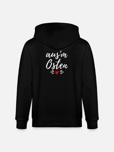 Osten - Ossi - Ost Deutschland - Mauerfall - Stanley/Stella Unisex Bio-Kapuzenjacke CULTIVATOR - Schwarz
